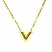 Pre-owned Fabric necklaces Louis Vuitton Vintage , Yellow , Dames