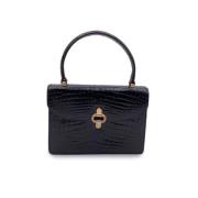 Pre-owned Leather handbags Gucci Vintage , Black , Dames