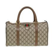 Pre-owned Canvas travel-bags Gucci Vintage , Beige , Dames