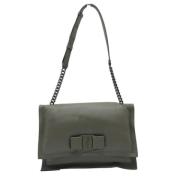 Pre-owned Leather shoulder-bags Salvatore Ferragamo Pre-owned , Green ...