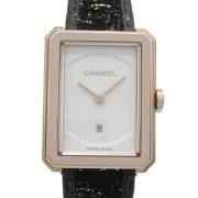 Pre-owned Leather watches Chanel Vintage , White , Dames