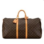 Pre-owned Canvas handbags Louis Vuitton Vintage , Brown , Dames