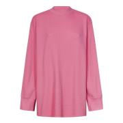 Roze Wafelstof T-shirt The Attico , Pink , Dames