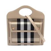 Pre-owned Canvas handbags Burberry Vintage , Beige , Dames