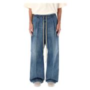 Vintage Zwarte Denim Cargo Broek Fear Of God , Blue , Heren