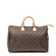 Pre-owned Coated canvas handbags Louis Vuitton Vintage , Brown , Dames