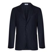 Blauwe Wollen Blazer K-Jacket Boglioli , Blue , Heren