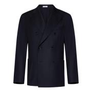 Blauwe Dubbel-Borst Blazer Buitenkleding Boglioli , Blue , Heren