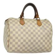 Pre-owned Canvas handbags Louis Vuitton Vintage , Beige , Dames