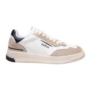 Leren Sneakers Beige Zwart Suède Inzetstukken Ghoud , Multicolor , Her...