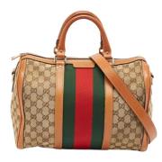 Pre-owned Canvas handbags Gucci Vintage , Beige , Dames