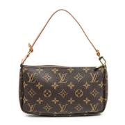 Pre-owned Canvas handbags Louis Vuitton Vintage , Brown , Dames