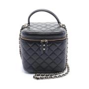 Pre-owned Leather chanel-bags Chanel Vintage , Black , Dames