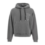 Outline Arrow Hoodie met Logo Print Off White , Gray , Heren