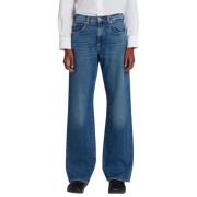 Hoge Taille Rechte Jeans 7 For All Mankind , Blue , Dames