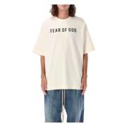 Room T-shirt Oversized Zacht Katoen Fear Of God , Beige , Heren