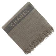 Pre-owned Wool scarves Chanel Vintage , Gray , Unisex