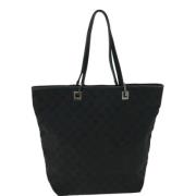 Pre-owned Canvas totes Gucci Vintage , Black , Dames