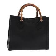 Pre-owned Leather handbags Gucci Vintage , Black , Dames