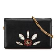 Pre-owned Leather crossbody-bags Gucci Vintage , Black , Dames