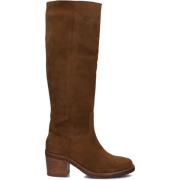 Cognac Leren Hoge Laarzen Puk Tuba Shabbies , Brown , Dames