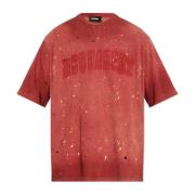 T-shirt met logo Dsquared2 , Red , Heren