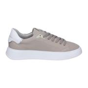 Leren Heren Sneakers Stijlvolle Schoenen Philippe Model , Gray , Heren