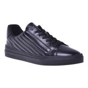 Trainers in black quilted leather and leather Baldinini , Black , Here...