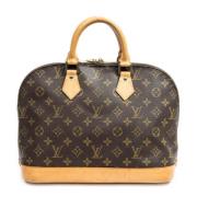 Pre-owned Coated canvas handbags Louis Vuitton Vintage , Brown , Dames