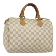 Pre-owned Canvas handbags Louis Vuitton Vintage , White , Dames