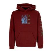 Burgundy World Hoodie met Kangaroo Zak Iuter , Red , Heren