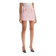 Gebreide Mini Rok Self Portrait , Pink , Dames