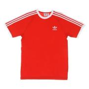 Rode 3-Stripes Tee Korte Mouw Adidas , Red , Heren