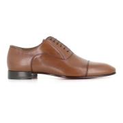 Tabak Oxford Platte Schoenen Christian Louboutin , Brown , Heren