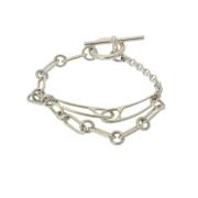 Pre-owned Silver bracelets Hermès Vintage , Gray , Dames