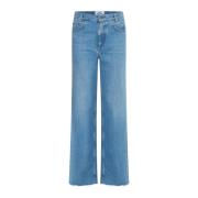 Stonewash Straight-Leg Jeans Ball , Blue , Dames