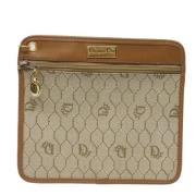 Pre-owned Canvas clutches Dior Vintage , Beige , Dames