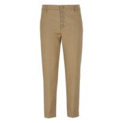 Bruine wollen broek met zakken Dondup , Brown , Dames