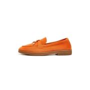 Klassieke platte loafers - Oranje Cesare Gaspari , Orange , Dames