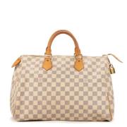 Pre-owned Coated canvas handbags Louis Vuitton Vintage , Beige , Dames