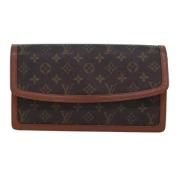 Pre-owned Canvas clutches Louis Vuitton Vintage , Brown , Dames