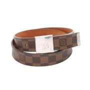 Pre-owned Leather belts Louis Vuitton Vintage , Brown , Dames