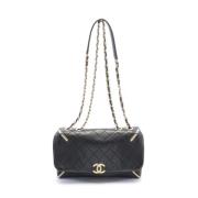 Pre-owned Leather chanel-bags Chanel Vintage , Black , Dames