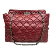 Pre-owned Leather chanel-bags Chanel Vintage , Red , Dames