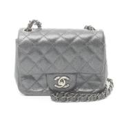 Pre-owned Fabric shoulder-bags Chanel Vintage , Gray , Dames