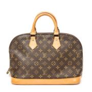 Pre-owned Coated canvas handbags Louis Vuitton Vintage , Brown , Dames