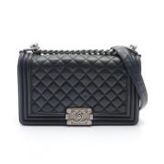 Pre-owned Leather shoulder-bags Chanel Vintage , Black , Dames