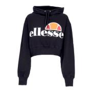 Zwarte Cropped Lichtgewicht Hoodie Ellesse , Black , Dames