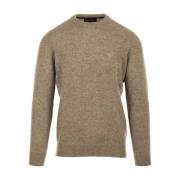 Tainsbury Crew Neck Sweaters Barbour , Brown , Heren