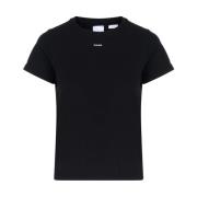 Zwarte Basic T-Shirt Pinko , Black , Dames